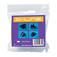 Multi-pack d'accessoires pour goulotte D-Line noire 50 x 25 mm