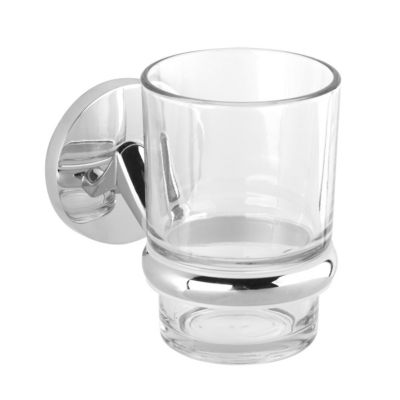 Multi Simple Porte-verre chrome + Verre inclus, Chrome (SIM27)