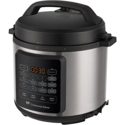 Multicuiseur - Robot Cuiseur   Autocuisuer sous pression - CONTINENTAL EDISON - CEMCSP10006L - 6 L - 1000 W - Noir et inox