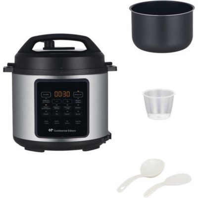 Multicuiseur - Robot Cuiseur   Autocuisuer sous pression - CONTINENTAL EDISON - CEMCSP10006L - 6 L - 1000 W - Noir et inox
