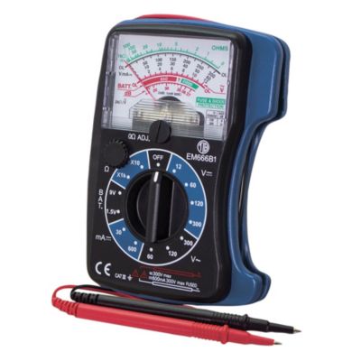 Multimètre analogique compact, 5 fonctions, 300V, cat III, garantie 3 ans - Tibelec