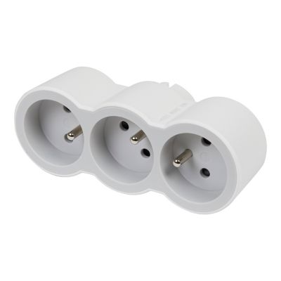 Multiprise 3 prises frontale Legrand blanc