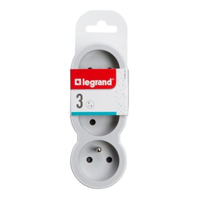 Multiprise 3 prises frontale Legrand blanc