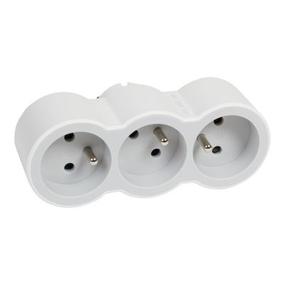 Multiprise 3 prises frontale Legrand blanc