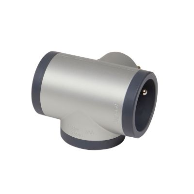 Multiprise 3 prises Legrand aluminium et gris