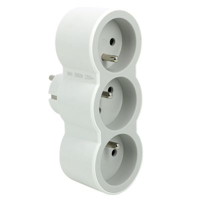 Multiprise 3 prises Legrand blanc et gris