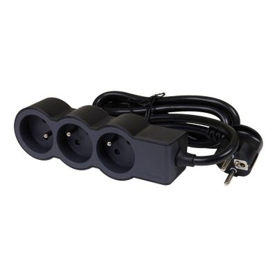 Multiprise 3 prises Legrand noir et gris 3 m