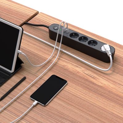 Leadder Multiprise, 6 Prises 4 Ports De Charge USB Prise Plate De La Multiprise 2500w Rallonge 2m 29308995