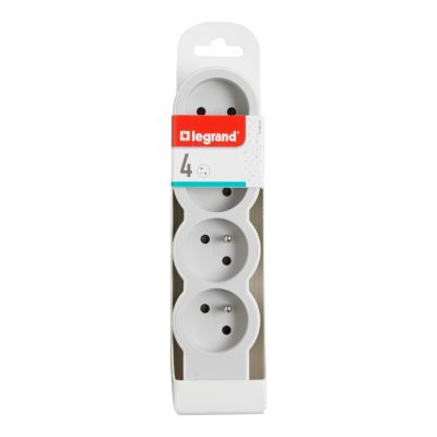 Multiprise 4 prises Legrand blanc et gris