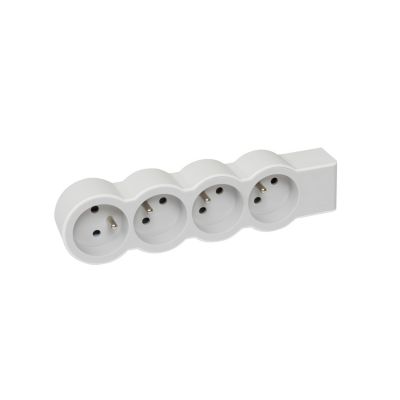 Multiprise 4 prises Legrand blanc et gris