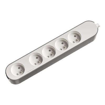 Multiprise 5 prises Jacobsen blanche à câbler