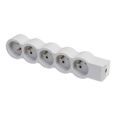 Multiprise 5 prises Legrand blanc et gris