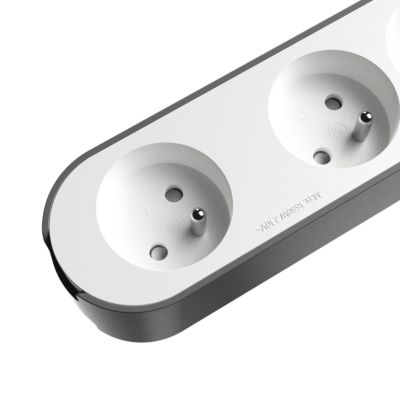 Multiprise 6 prises + 2 USB Jacobsen 1.5 m blanche