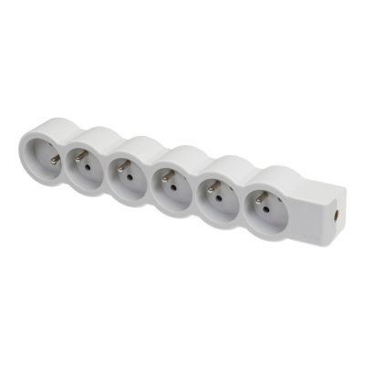 Multiprise 6 prises Legrand blanc et gris