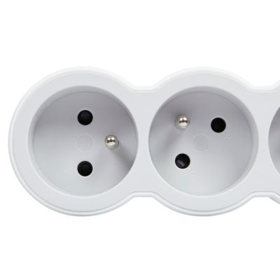 Multiprise 6 prises Legrand blanc et gris