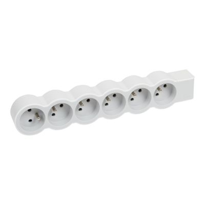 Multiprise 6 prises Legrand blanc et gris