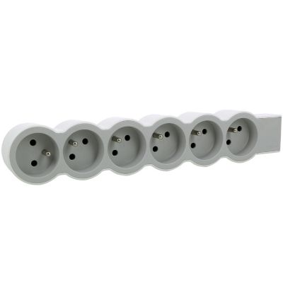 Multiprise 6 prises Legrand blanc et gris
