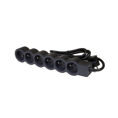 Multiprise 6 prises Legrand noir et gris 3 m