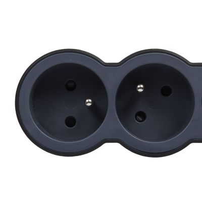 Multiprise 6 prises Legrand noir et gris 3 m
