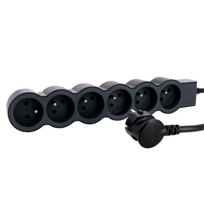 Multiprise 6 prises Legrand noir et gris 3 m