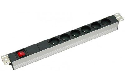 Multiprise 6 prises rackable + inter CONECTICPLUS