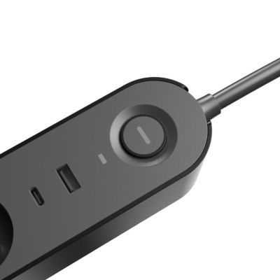 Multiprise 8 prises + 2 USB Jacobsen 1.5 m noir