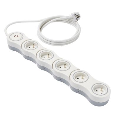 Multiprise avec interrupteur 5 prises Diall modulable 2m