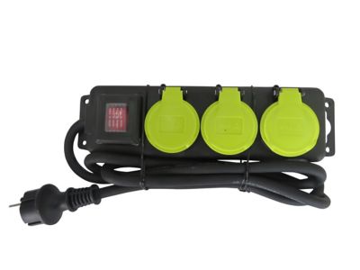 Multiprise avec interrupteur étanche 3 prises Diall 1.5m