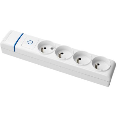 Multiprise blanche interrupteur lumineux 4 prises - Solera