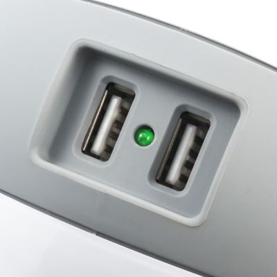 Multiprise Watt & Co Wattball 2x 16A + 1 x 6A + 2 x USB 2.1A blanc et bleu