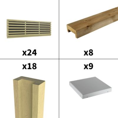 Mur anti-bruit ABSORB - Hauteur : 1,80m - Longueur : 17,48m - Absorption sonore - Réduction sonore