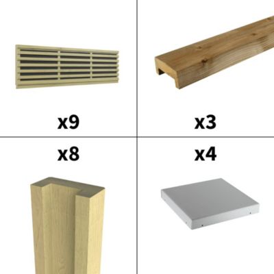Mur anti-bruit ABSORB - Hauteur : 1,80m - Longueur : 6,63m - Absorption sonore - Réduction sonore