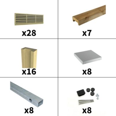 Mur anti-bruit ABSORB - Hauteur : 2,40m - Longueur : 15,31m - Absorption sonore - Réduction sonore