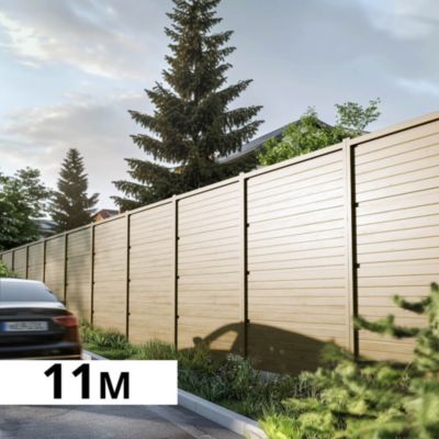 Mur Anti-bruit Bois 10,97x2,4m SILENZO REFLECT - Clôture Réduction Sonore - Palissade