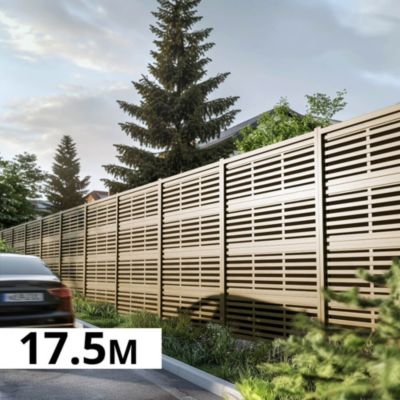 Mur Anti-bruit Bois 17,48x2,4m SILENZO ABSORB - Clôture Réduction Sonore - Palissade
