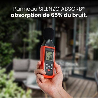 Mur Anti-bruit Bois 17,48x2,4m SILENZO ABSORB - Clôture Réduction Sonore - Palissade