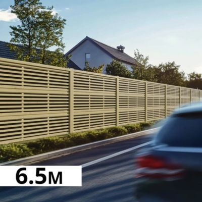 Mur Anti-bruit Bois 6,63x1,8m SILENZO ABSORB - Clôture Réduction Sonore - Palissade
