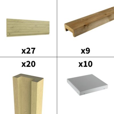 Mur anti-bruit REFLECT - Hauteur : 1,80m - Longueur : 19,66m - Absorption sonore - Réduction sonore