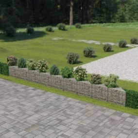 Mur de gabion - vidaXL - 630 x 30 x 50 cm - Acier galvanisé - Argenté - Rectangulaire