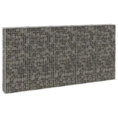 Mur en gabion avec couvercles - VIDAXL - 300x30x150 cm - Acier galvanisé - Grande capacité de charge