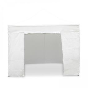 Mur porte zippable pour tente pliante pro 40mm  4,5m blanc  Oviala