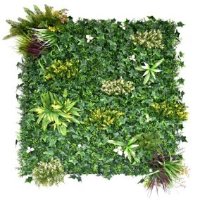 Mur végétal synthétique - Balade printanière - Intérieur et extérieur - 1m x 1m