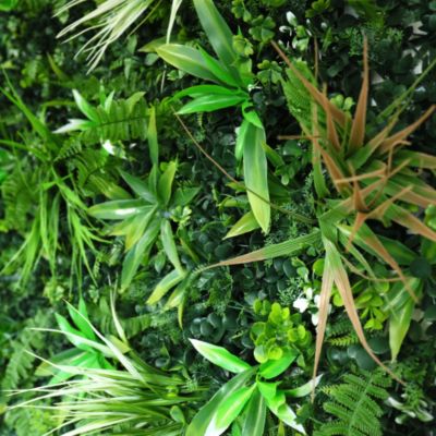 Mur végétal synthétique - Forêt tropicale - Intérieur et extérieur - 1m x 1m