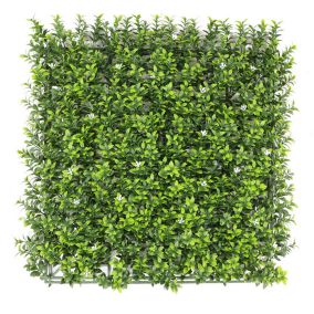 Mur végétal synthétique - Jasmin blanc - Intérieur et extérieur - 1m x 1m