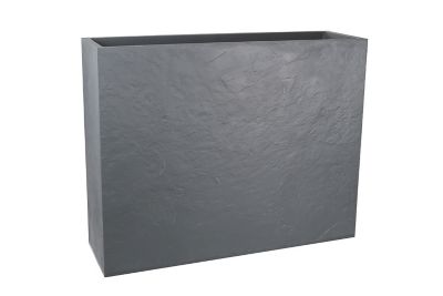 Muret XL plastique EDA Durdica gris galet 99,5 x 29,5 x h.78,5 cm