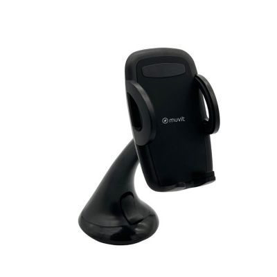 Muvit Support Voiture Universel 2 en 1 avec Pince Extensible à 92mm Noir