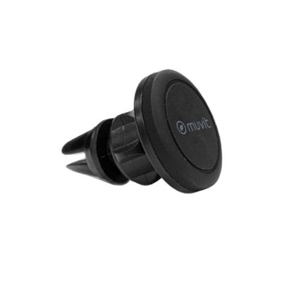 Muvit Support Voiture Universel Magnétique en Plastique avec Rotule Pivotable à 360 Noir