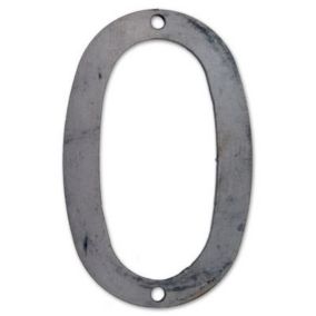 N° de maison - marquage 0 - en acier - couleur gris - à visser - hauteur 6 cm - Chapuis CPAP0