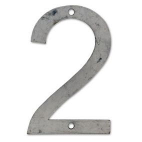 N° de maison - marquage 2 - en acier - couleur gris - à visser - hauteur 6 cm - Chapuis CPAP2