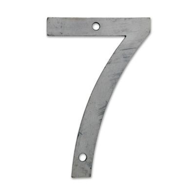 N° de maison - marquage 7 - en acier - couleur gris - à visser - hauteur 6 cm - Chapuis CPAP7